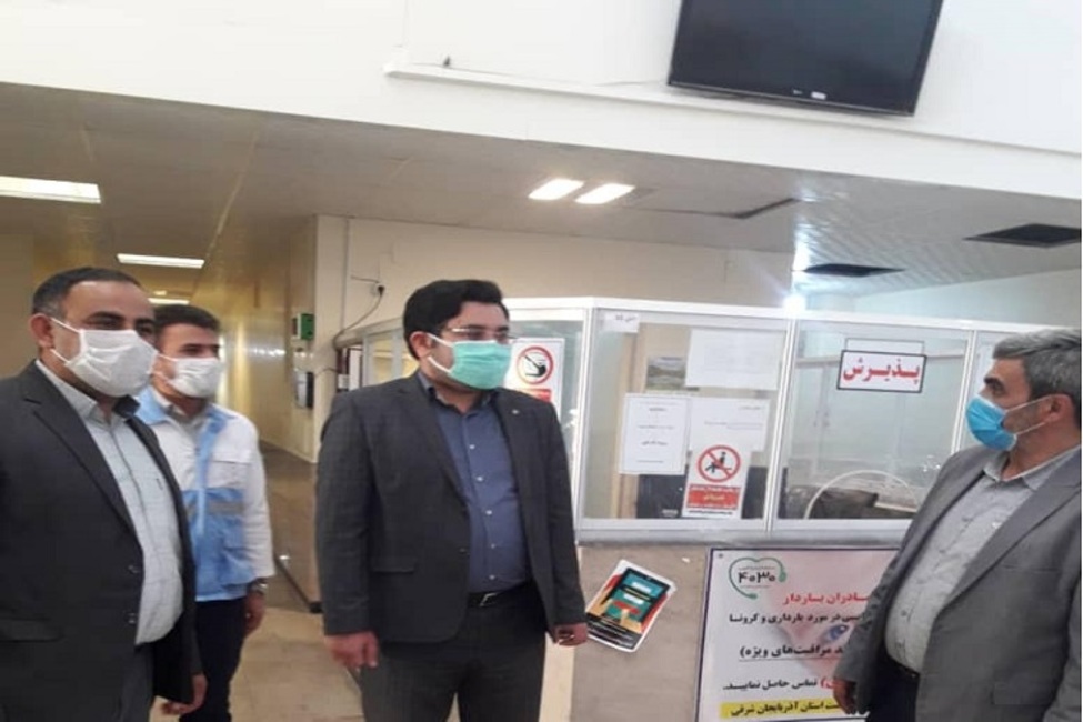 بازدید دادستان عمومی و انقلاب شهرستان هریس از مراکز واکسیناسیون